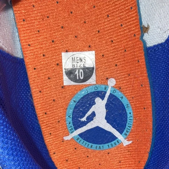 Orange and Blue Jordans - Picture 2 of 3